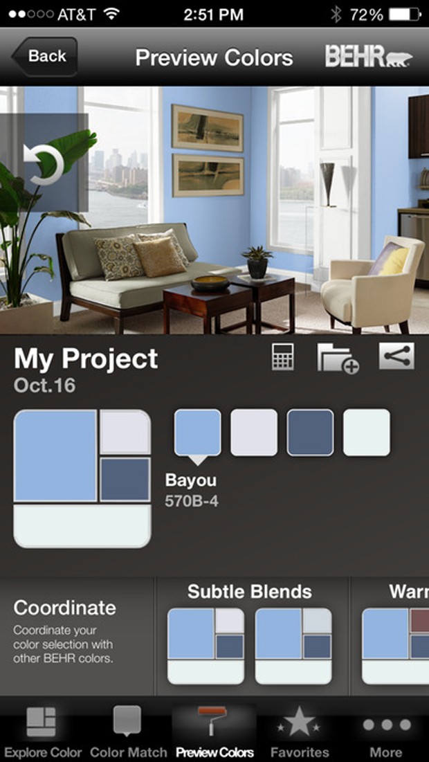ferramenta para testar cores de parede