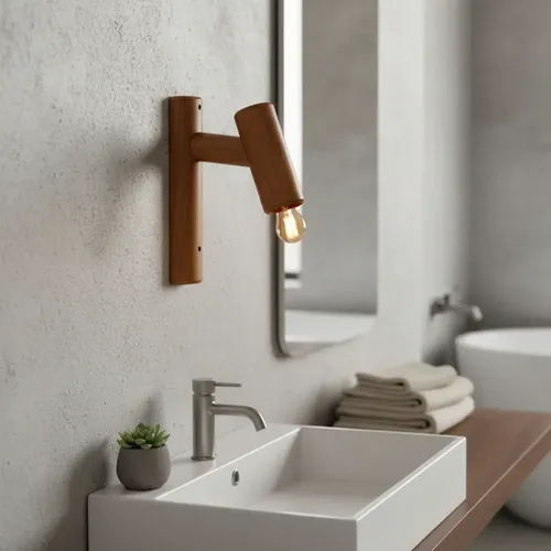 Arandela com globo de vidro para banheiro