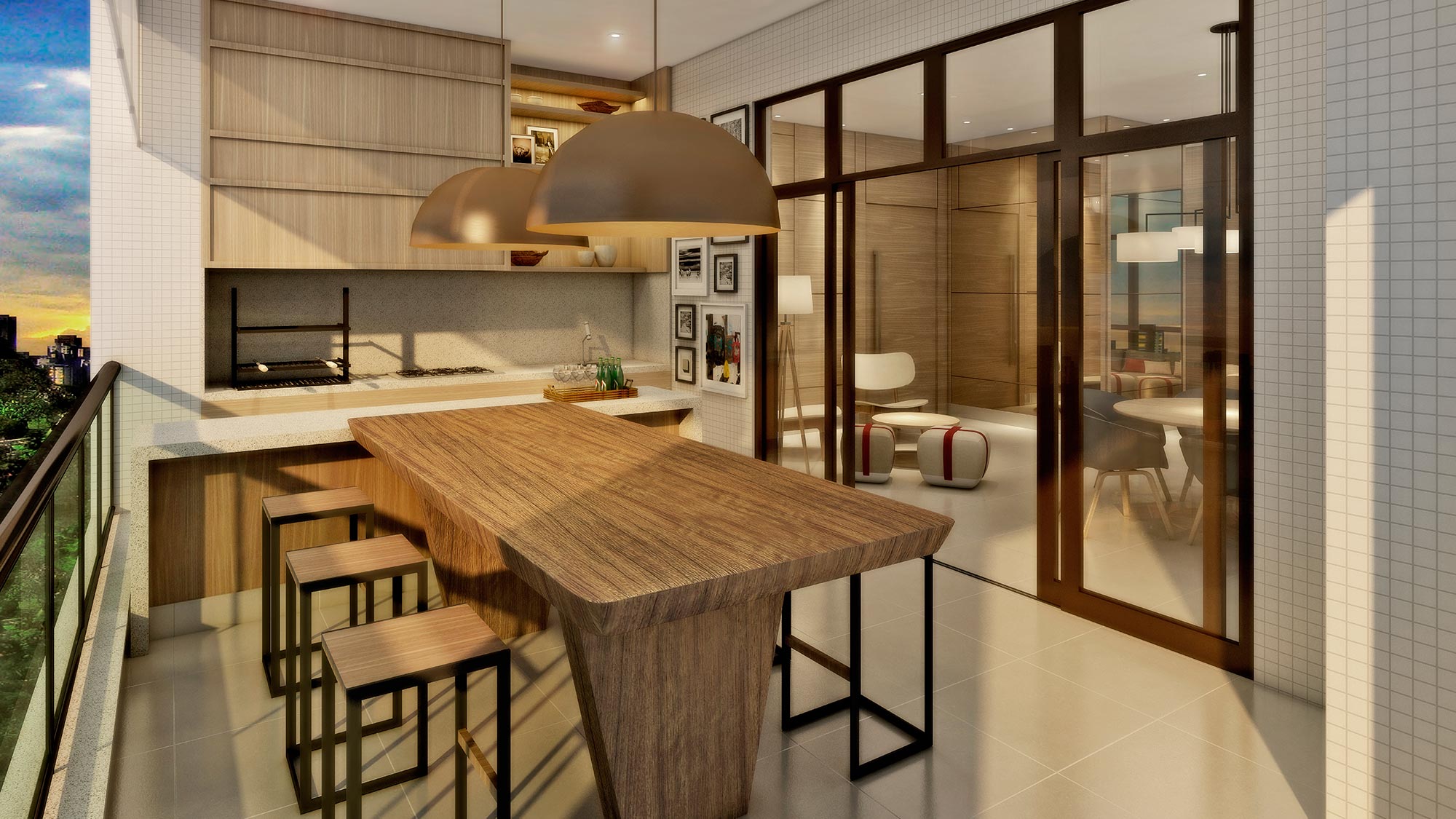 espaço gourmet simples