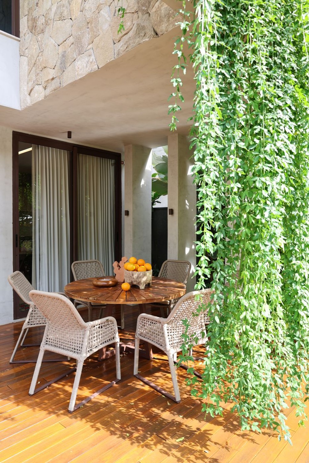 varanda simples decorada