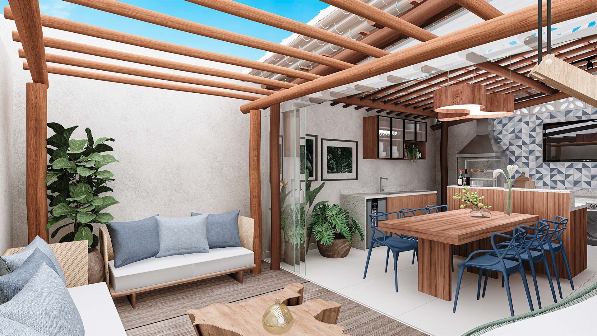 decoração simples para quintal