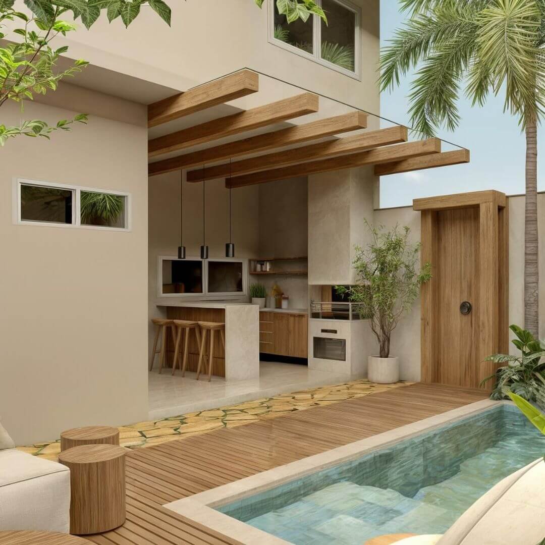 ambientação de área externa barata