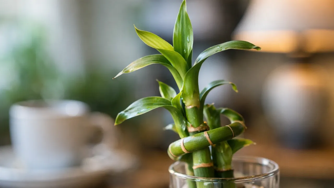 bambu da sorte na água ou terra