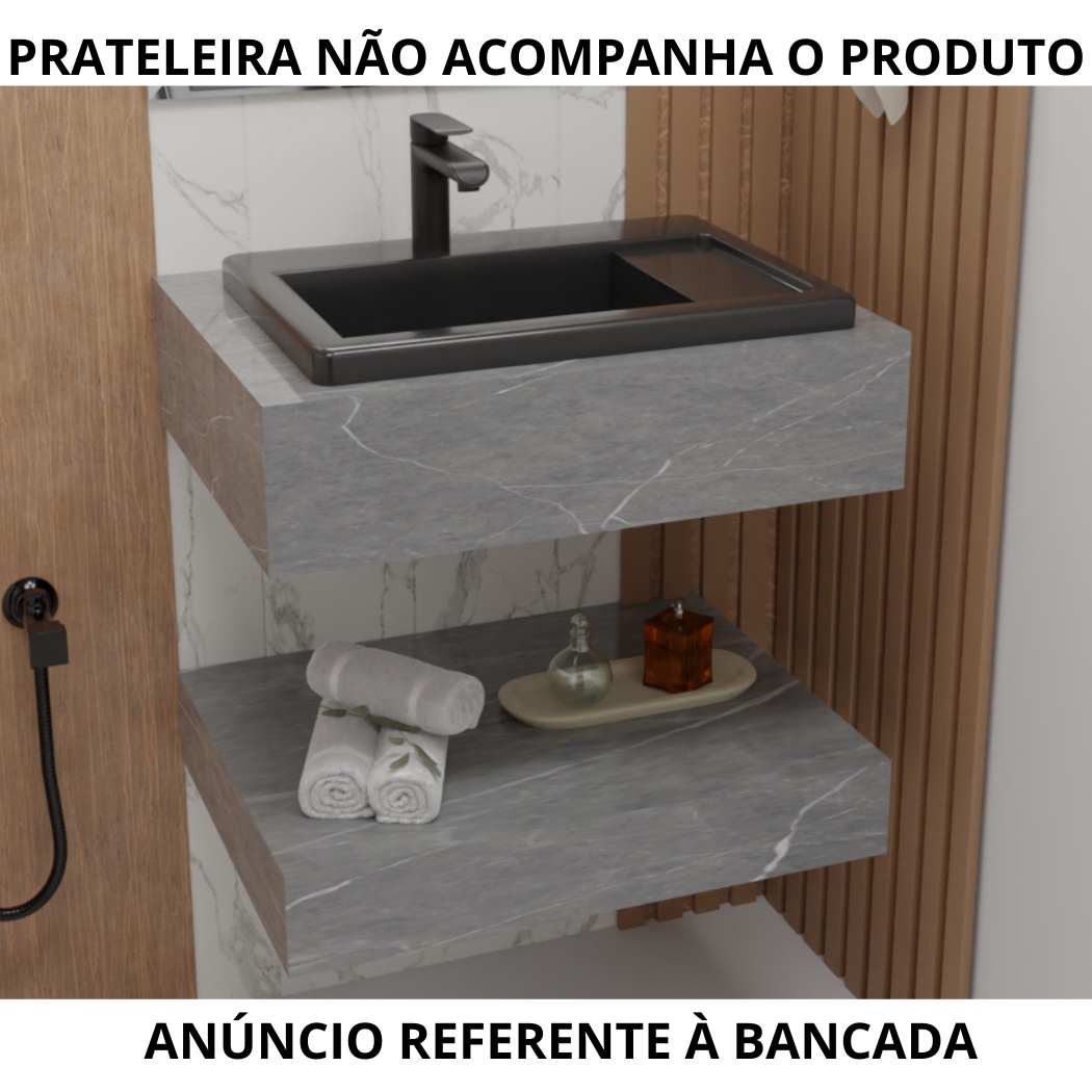 bancada de banheiro em granito com cuba redonda sobreposta