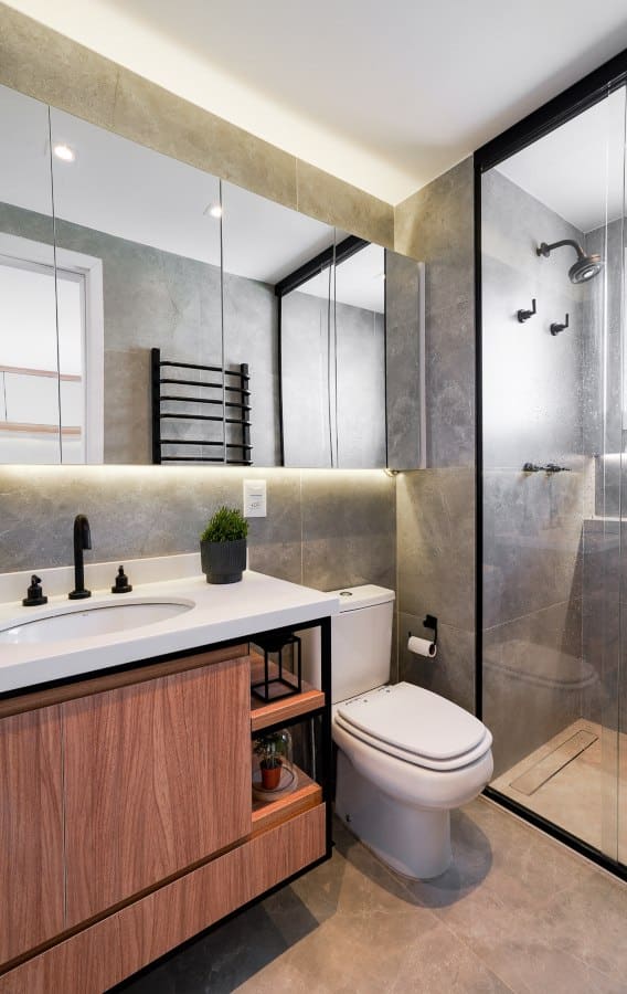 ideias de decoração banheiro industrial pequeno