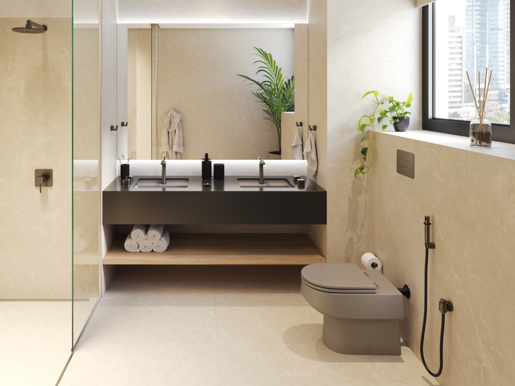 decoração banheiro minimalista