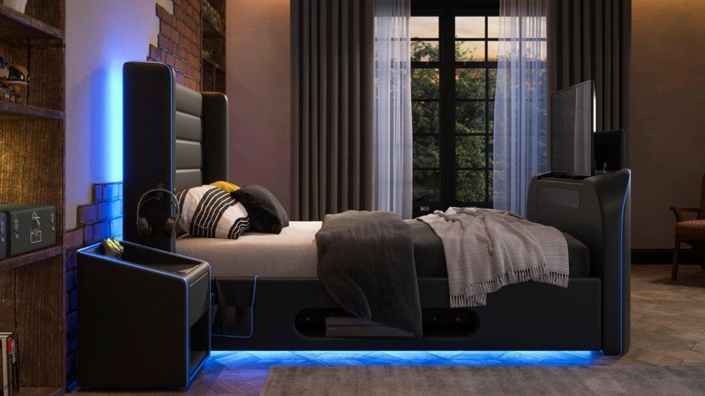cama box com tv embutida