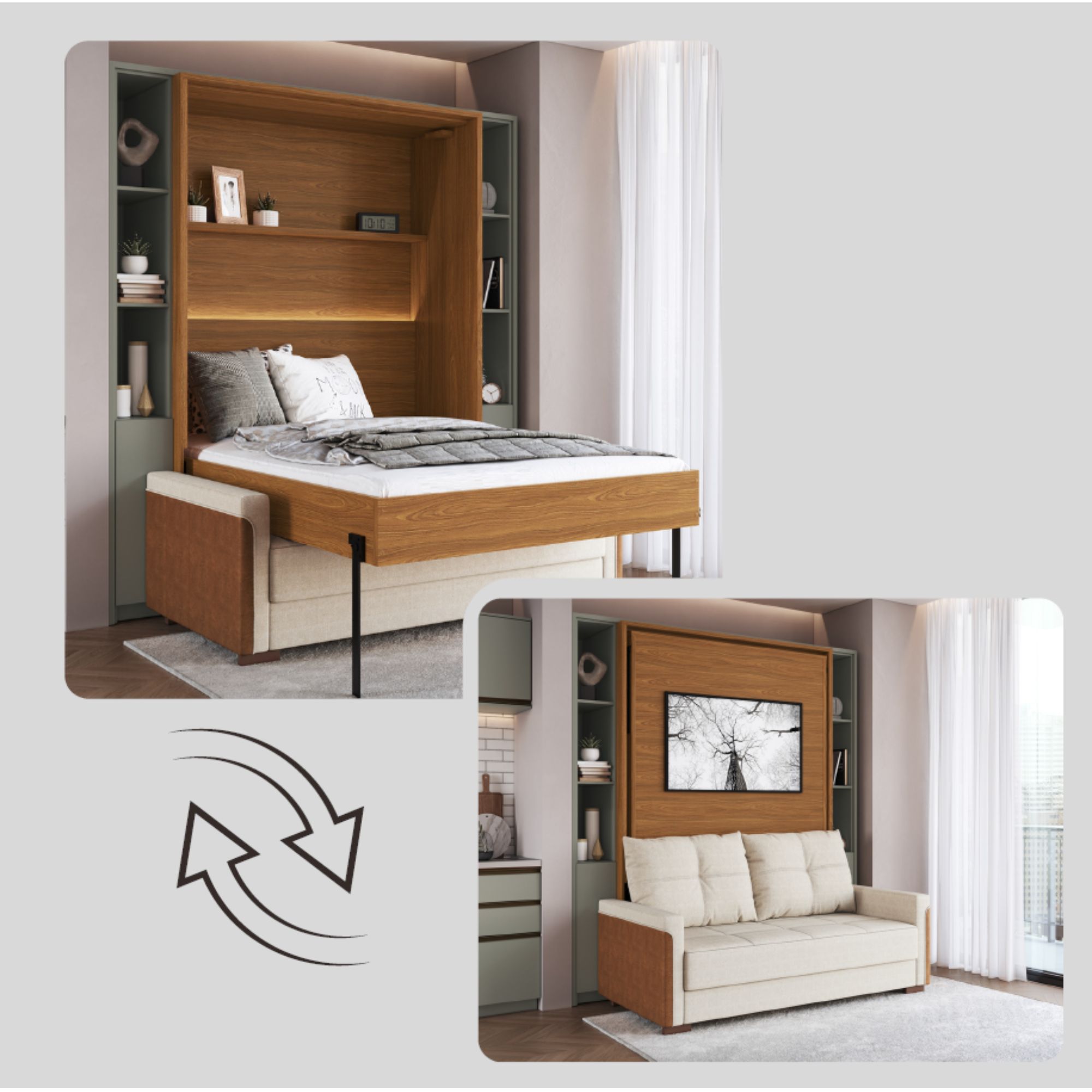 cama gamer com tv
