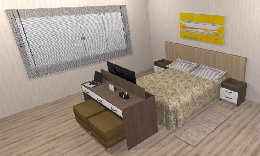 cama com elevador de tv