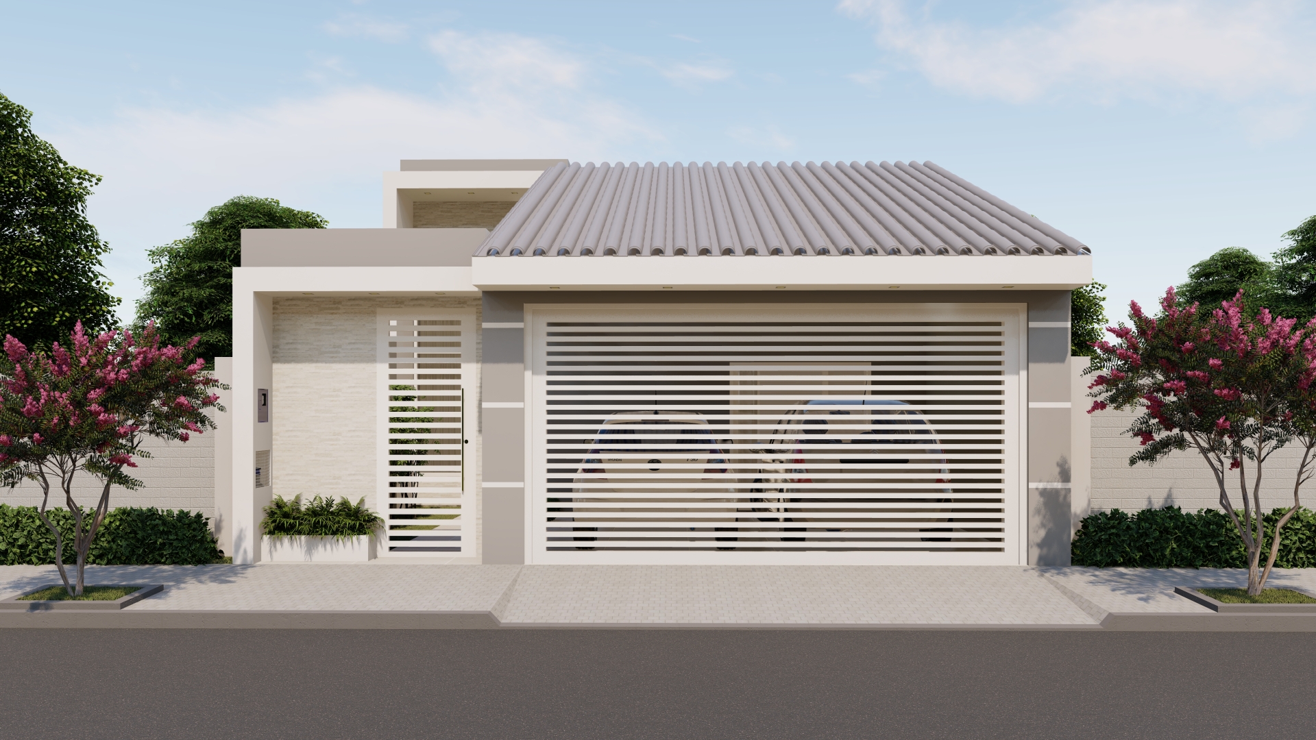 casas pequenas com garagem na frente