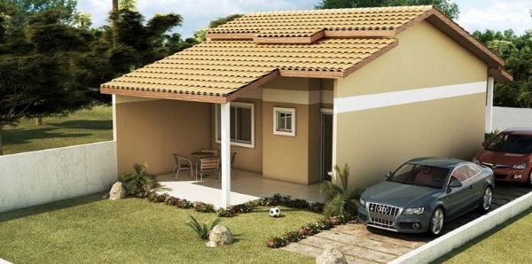 casas térreas com garagem na frente