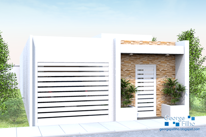 plantas de casas com garagem na frente