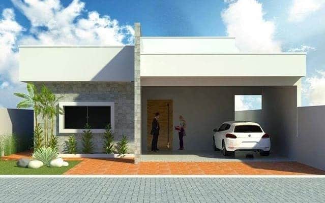casas com garagem na frente e portão eletrônico