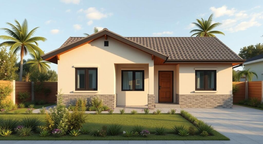 casas com garagem na frente e varanda