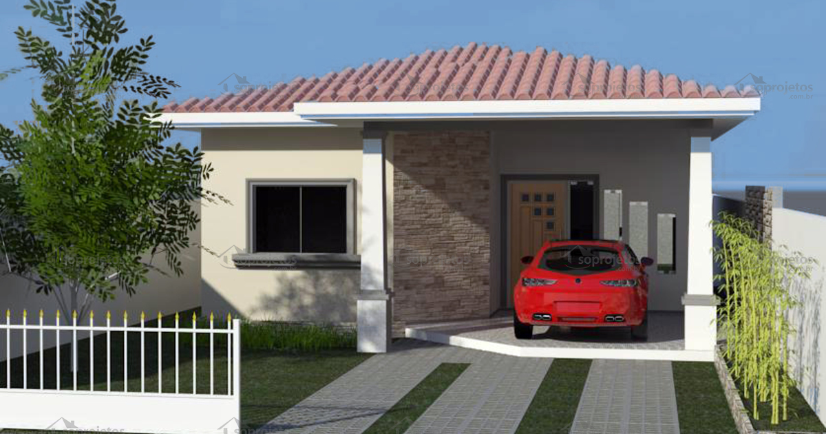 casas com garagem na frente e 2 vagas