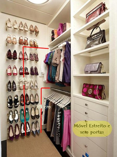 banheiro com closet pequeno