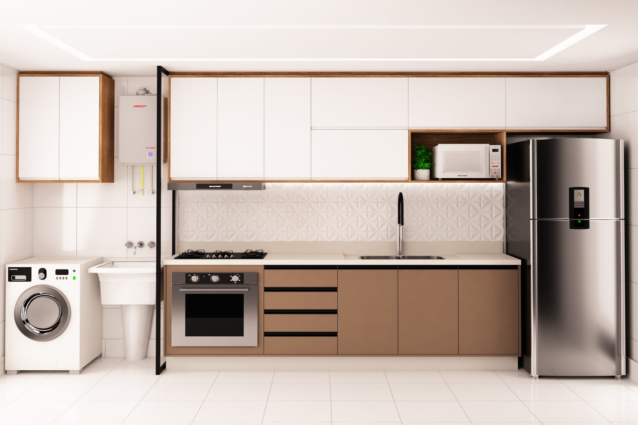 cozinha de apartamento pequeno