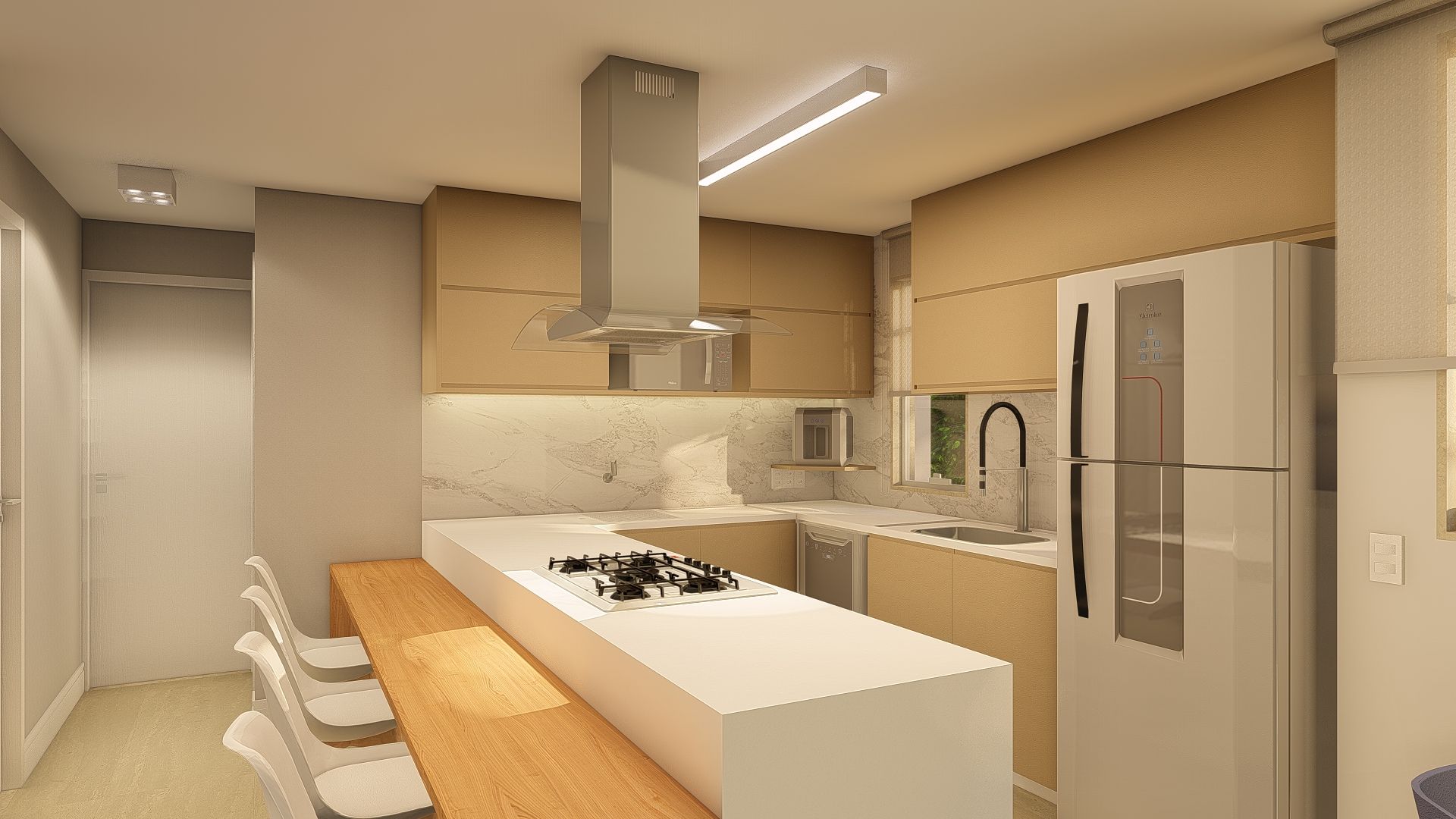 ideias de cozinha minimalista pequena