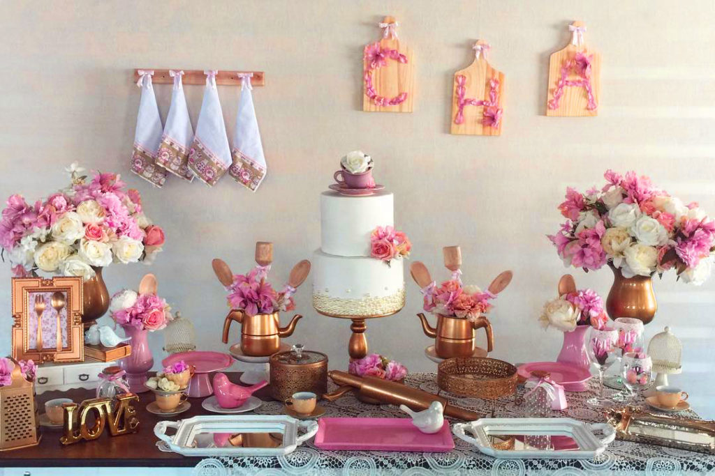 painel fotográfico chá de panela criativo