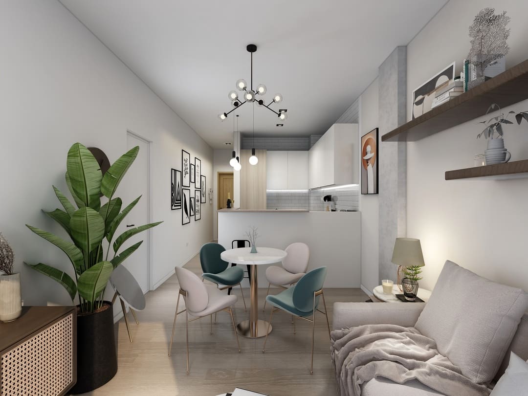 apartamento pequeno simples e barato vs luxuoso