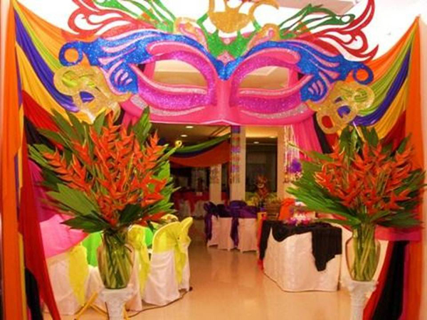 decoração de carnaval com glitter