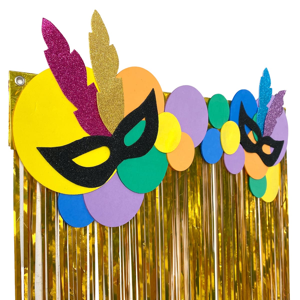 decoração de carnaval com papel crepom
