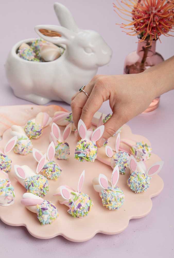 decoração de páscoa com coelhinhos