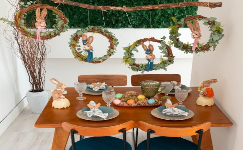 decoração de páscoa rústica