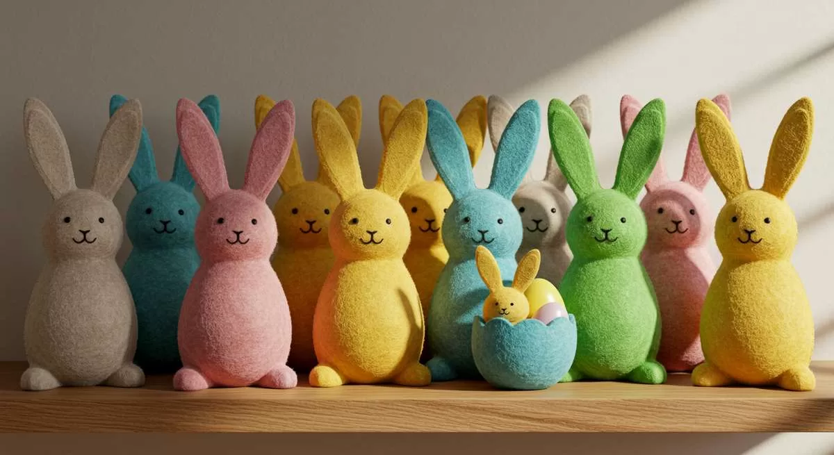 decoração de páscoa minimalista