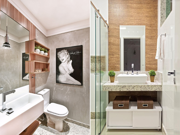 ideias criativas para organizar banheiro pequeno