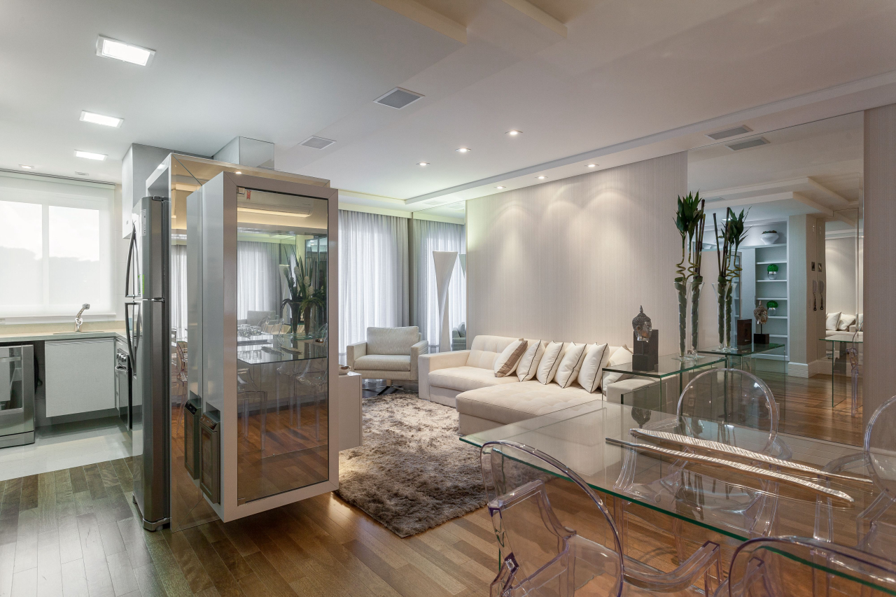 apartamento pequeno 2 quartos decoração com móveis multifuncionais