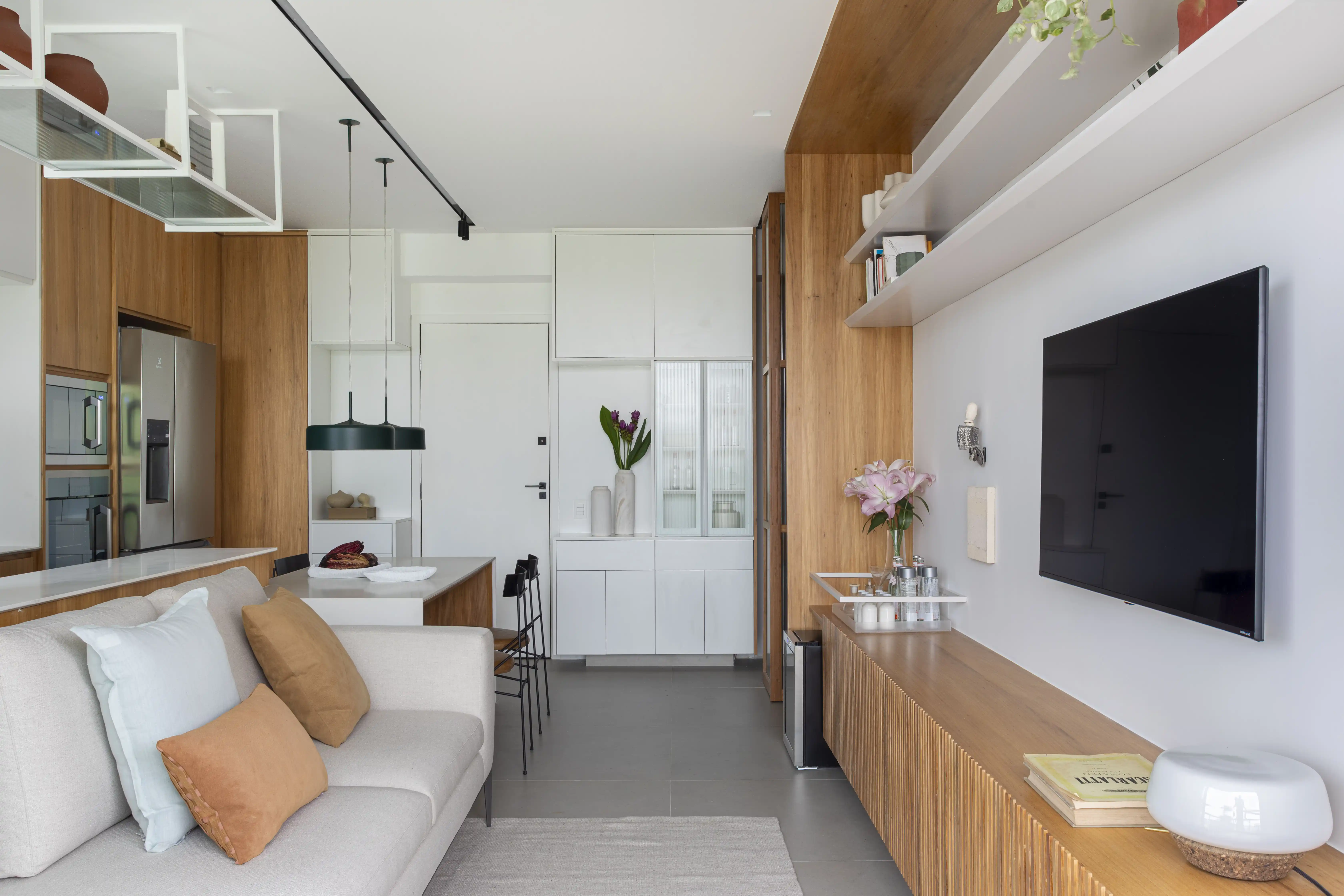 apartamento pequeno 2 quartos decoração rústica