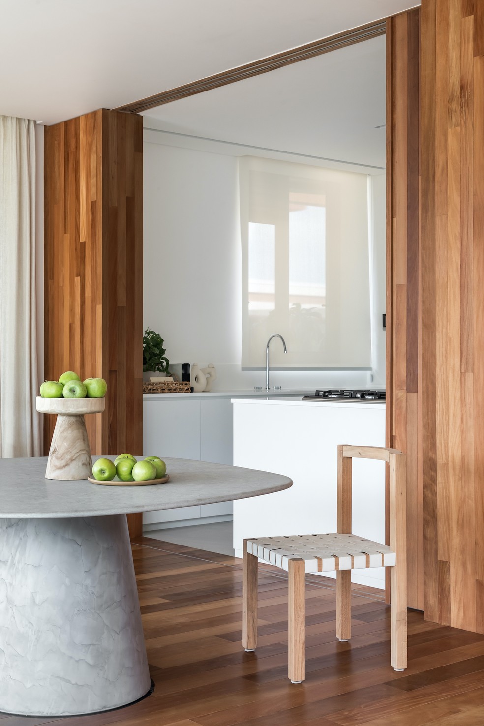 divisória cozinha americana e sala pequena