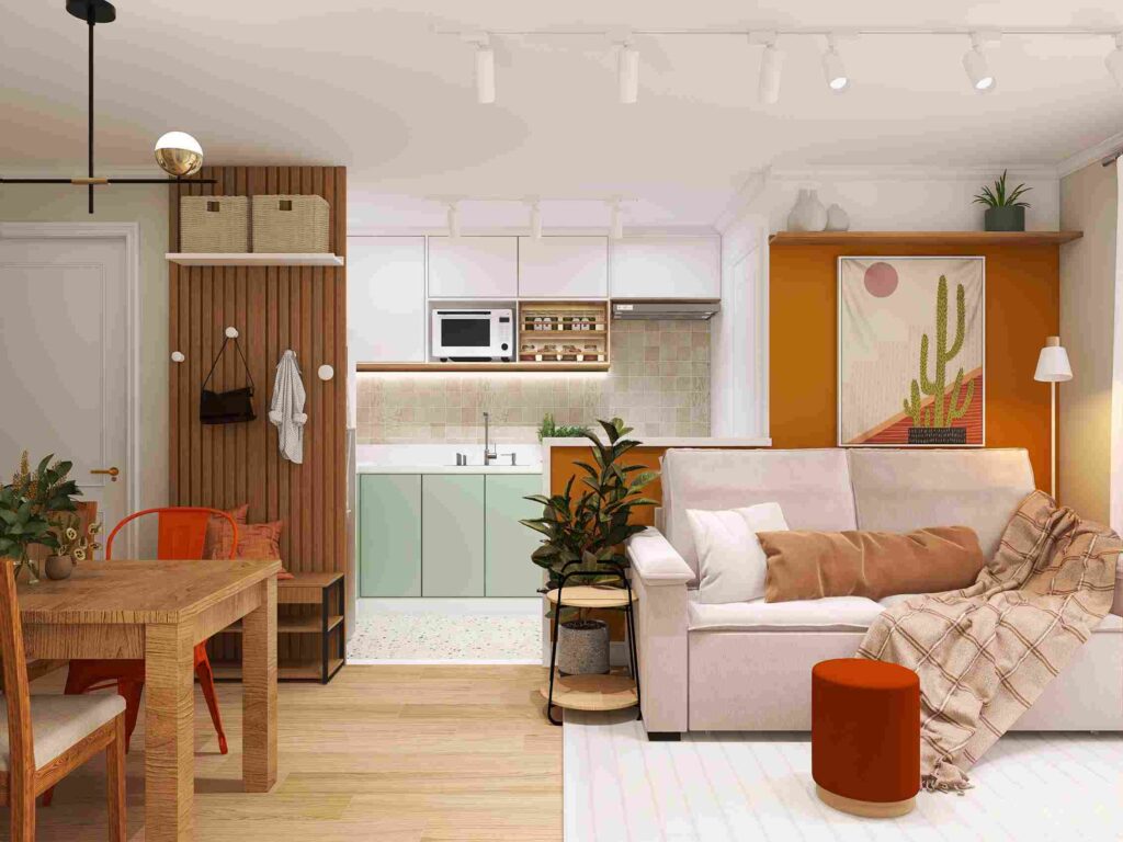 ideias divisória cozinha americana e sala