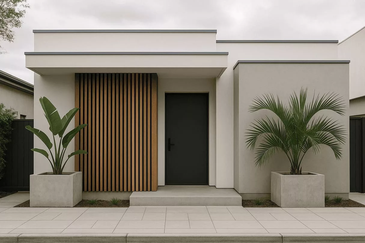 fachada de casa térrea moderna