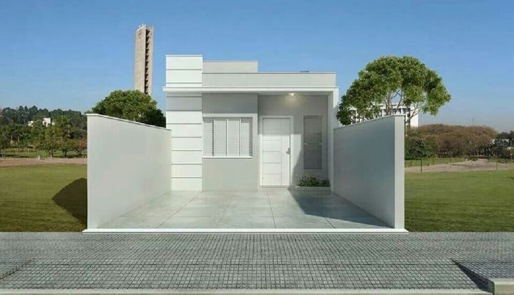 fachadas de casas pequenas e simples