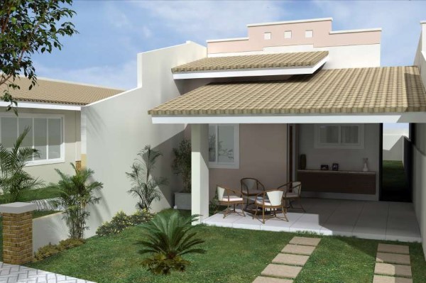 fachadas de casas térreas simples