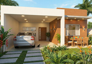 fachadas de casas térreas simples