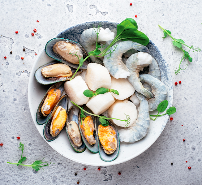 como escolher frutos do mar frescos