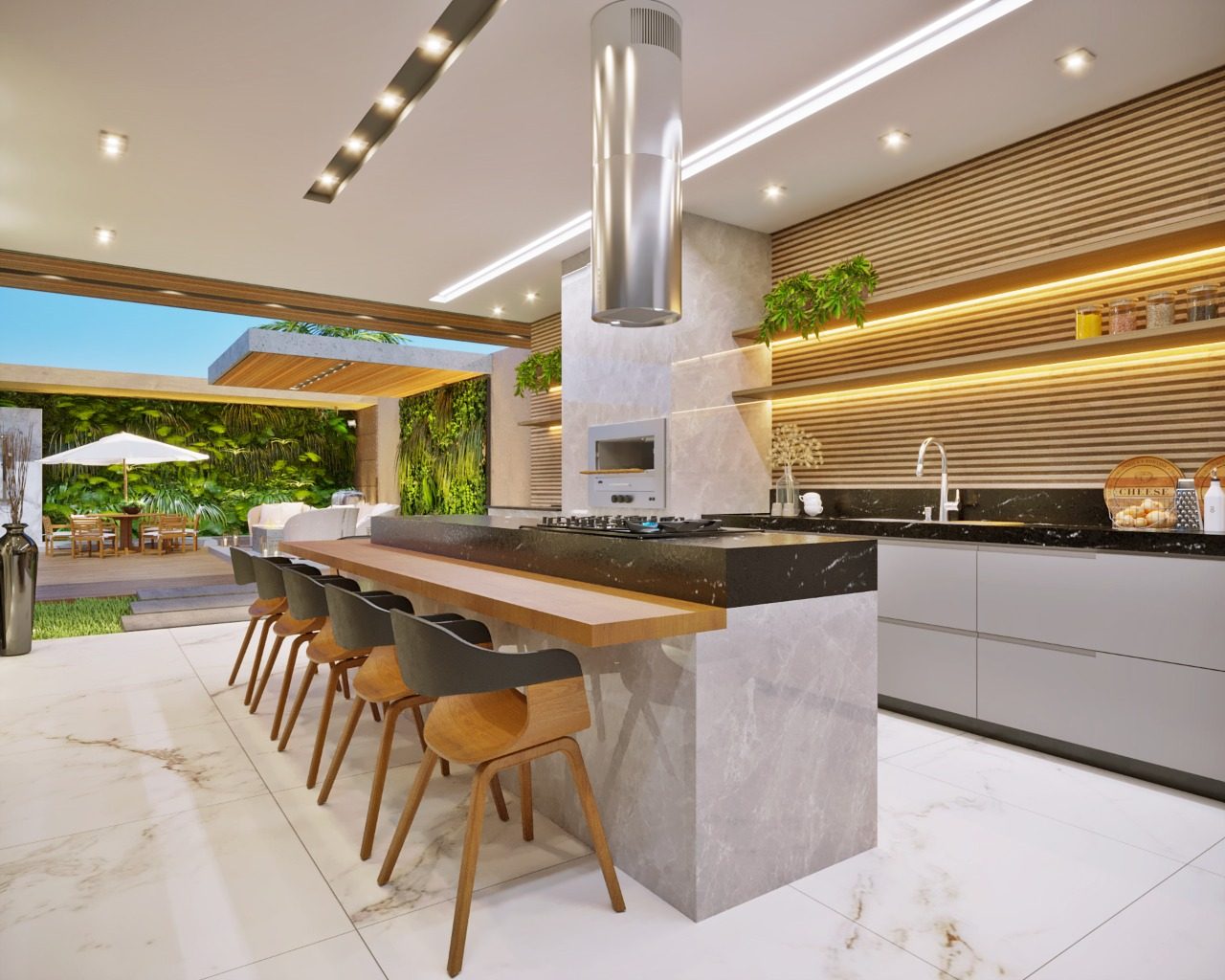 cozinha corredor apartamento pequeno