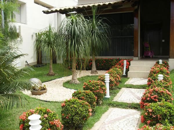 jardim na frente de casa simples