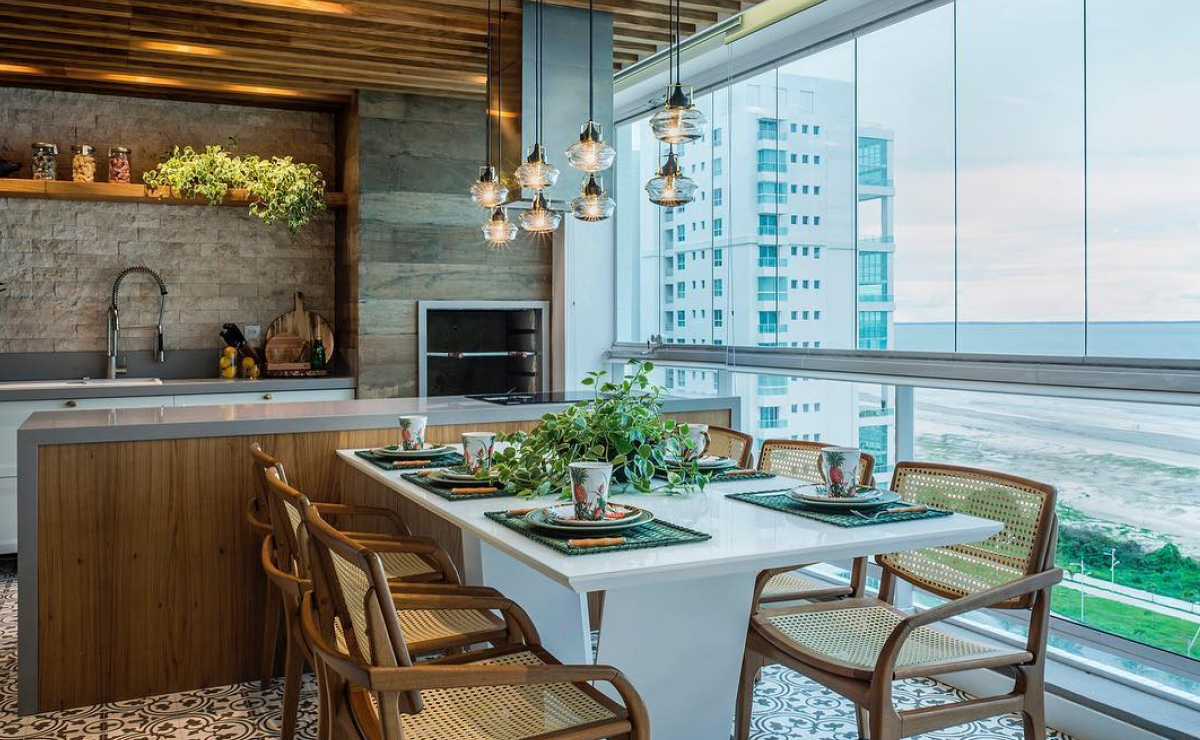 varanda gourmet com jardim vertical