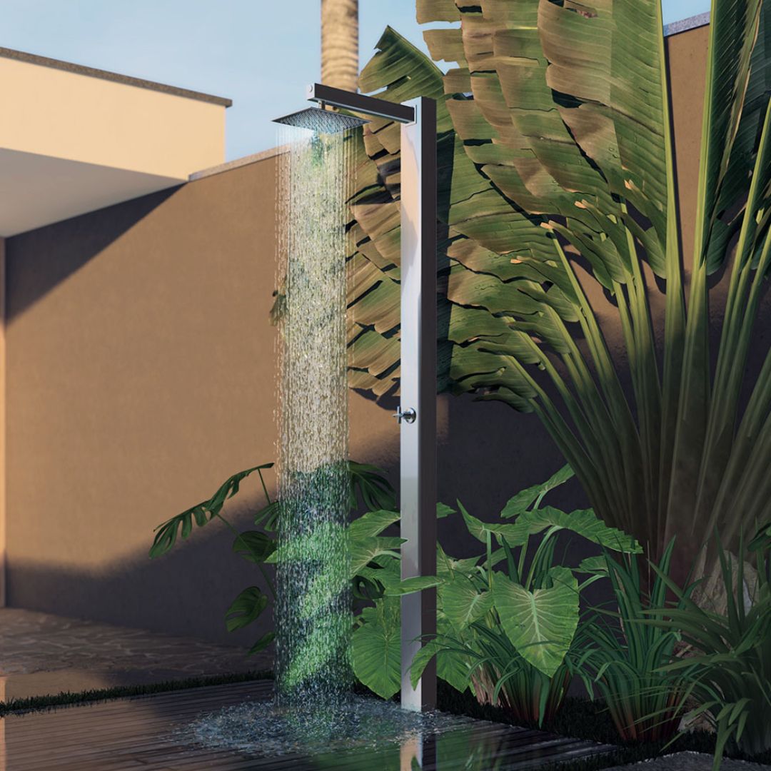 ideias ducha piscina rústica