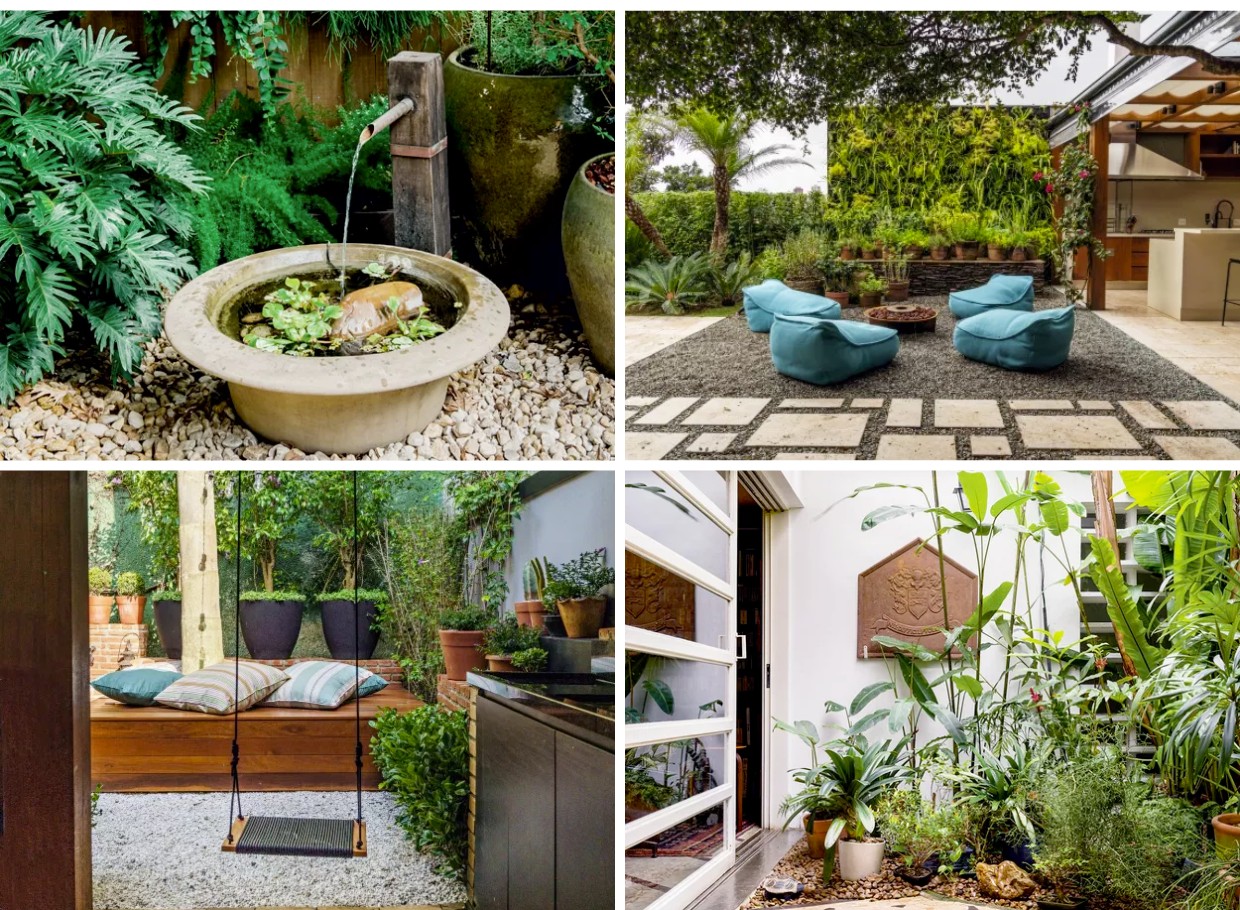 jardim com pedras rústicas