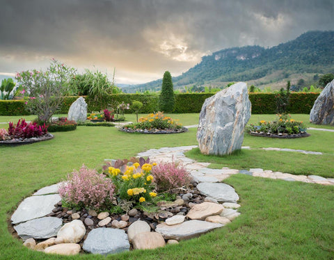 ideias de jardim com pedras rústicas para inspirar