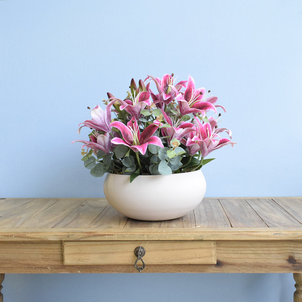 preço médio lírio rosa buquê