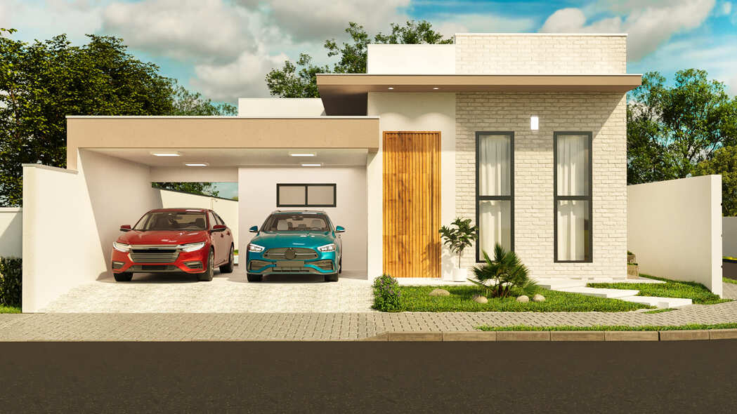 fachadas de casas com janelas grandes