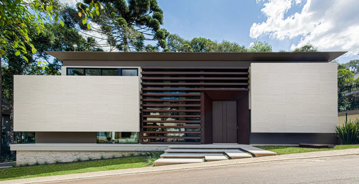 fachadas de casas com iluminação embutida