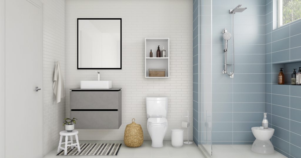 o que precisa ter em um banheiro pequeno