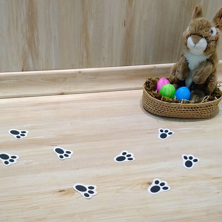 ideias criativas para fazer pegadas de coelho em casa